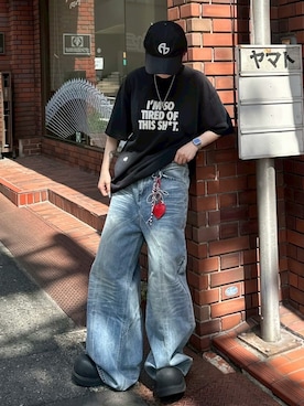 Never mind the XU / Chikashitsu+さん（レディース・161cm）の夏コーディネート