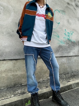 「MISTERCHILD（ミスターチャイルド）のアイテム」を使った、Never mind the XU / Chikashitsu+さん（メンズ・170cm）の秋コーディネート