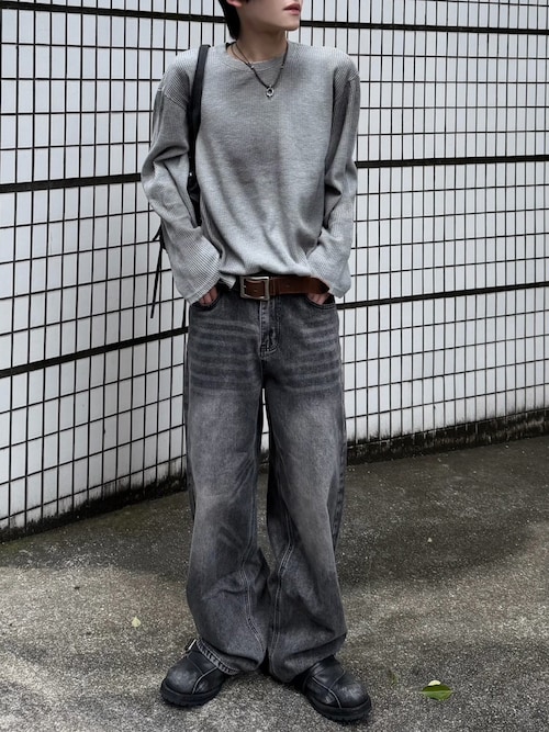 Chikashitsu+（チカシツプラス） tシャツ 「Chikashitsu +」washed