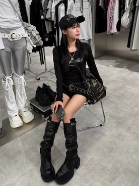 「SETUPEXE（セットアップイーエックスイー）のアイテム」を使った、Never mind the XU / Chikashitsu+さん（レディース・153cm）の秋コーディネート