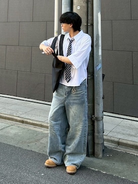 Never mind the XU / Chikashitsu+さん（骨格ウェーブ・メンズ・182cm）の夏コーディネート