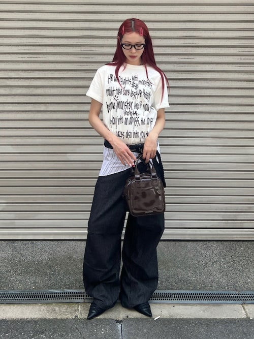 ★MSGM★レタリング プリント フード Tシャツ Chikashitsu＋】messaging lettering t-shirt