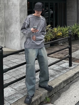 「NOMANUAL（NOMANUAL）のアイテム（帽子）」を使った、Never mind the XU / Chikashitsu+さん（メンズ・174cm）の春コーディネート