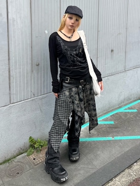 「アクセサリー」｜Never mind the XU / Chikashitsu+さん（レディース・154cm）の春コーディネート