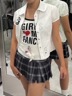 「ショートパンツ」｜「アイテム（財布/小物）」を使った、Never mind the XU / Chikashitsu+さん（レディース・165cm）の夏コーディネート
