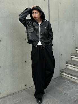 「Chikashitsu +（チカシツプラス）のアイテム（ジャケット/アウター）」を使った、Never mind the XU / Chikashitsu+さん（メンズ・175cm）の秋コーディネート