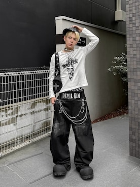 「アクセサリー」｜Never mind the XU / Chikashitsu+さん（メンズ・171cm）の春コーディネート