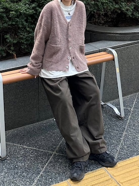 「NOMANUAL（NOMANUAL）のアイテム」を使った、Never mind the XU / Chikashitsu+さん（レディース・161cm）の秋コーディネート