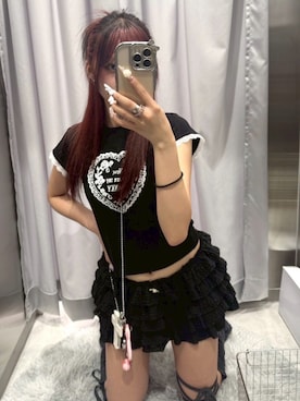 「アイテム（レッグウォーマー）」を使った、Never mind the XU / Chikashitsu+さん（レディース・153cm）の夏コーディネート