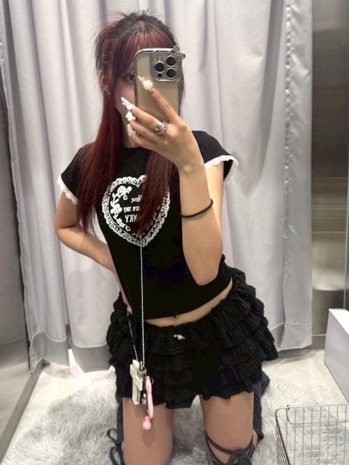 スカート CRANK CANCAN FRILL MINI SKIRT_BLACK CRANK】CANCAN FRILL MINI SKIRT | OUR BRAND,CRANK | PRESSING