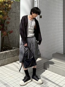 Never mind the XU / Chikashitsu+(Never mind the XU / Chikashitsu+)|Chikashitsu +のスニーカーを使った参考コーディネート