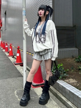 「Never mind the XU / Chikashitsu+（ネバーマインド ザ エックスユー / チカシツプラス）のアイテム」を使った、Never mind the XU / Chikashitsu+さん（レディース・150cm）の秋コーディネート