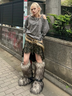 Never mind the XU / Chikashitsu+さん（レディース・154cm）の冬コーディネート