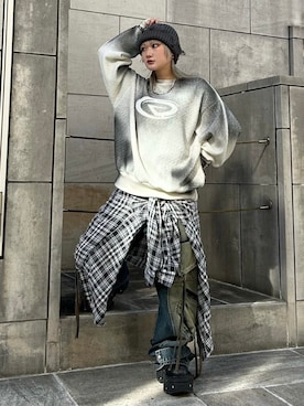 Never mind the XU / Chikashitsu+さん（レディース・154cm）の秋コーディネート