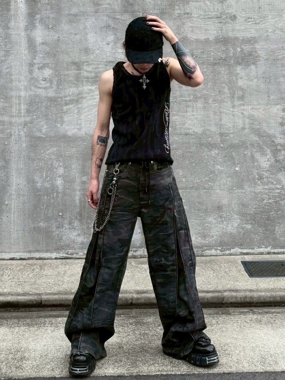 Rosen Kreuz】ZIP WIDE BAGGY PANTS / 【ローゼンクロイツ】ジップ