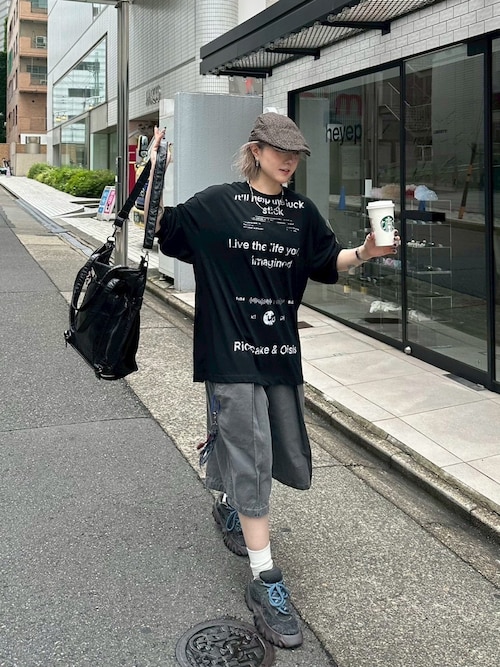 Chikashitsu +】antique like eco leather tote bag