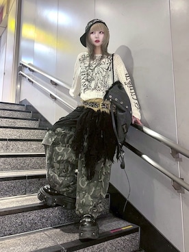 「アクセサリー」｜Never mind the XU / Chikashitsu+さん（レディース・158cm）の春コーディネート