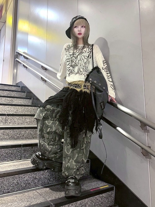 BTMK LONG SHIRTS CARGO PANTS セットアップ SETUPEXE ワイドパンツ カーゴパンツ 「SETUP‐EXE」CROSS MULTI CARGO