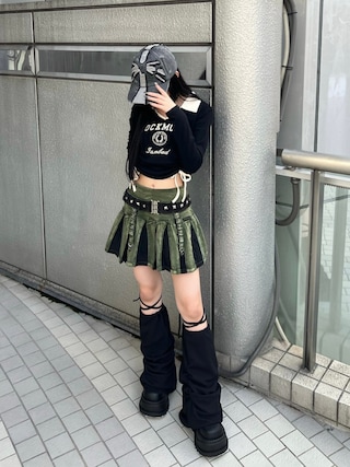 レッグウォーマーを使った「ギャル」の人気ファッションコーディネート