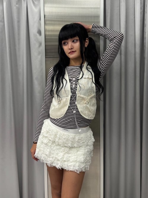 セール】【CRANK】LACE CANCAN SKIRT PANTS / 【クランク】レース
