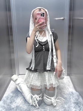 「アイテム（ニットキャップ/ビーニー）」を使った、Never mind the XU / Chikashitsu+さん（レディース・152cm）の夏コーディネート