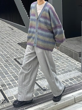 「AJOBYAJO（アジョバイアジョ）のアイテム（トップス）」を使った、Never mind the XU / Chikashitsu+さん（メンズ・179cm）の秋コーディネート