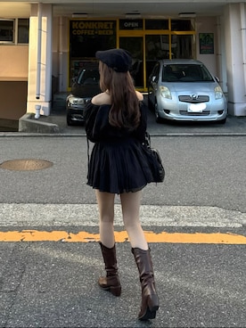 「JUNOAH（ジュノア）のアイテム」を使った、chisakiさん（レディース・156cm）の冬コーディネート