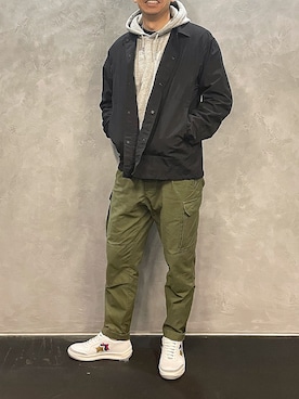 「Atlantic STARS（アトランティックスターズ）のアイテム」を使った、アトランティックスターズさん（メンズ・180cm）の冬コーディネート