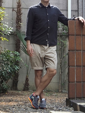 「Atlantic STARS（アトランティックスターズ）のアイテム」を使った、アトランティックスターズさん（メンズ・180cm）の夏コーディネート