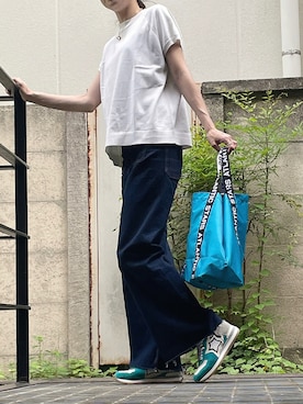 「アトランティックスターズ」｜「アイテム（バッグ）」を使った、アトランティックスターズさん（レディース・165cm）の夏コーディネート