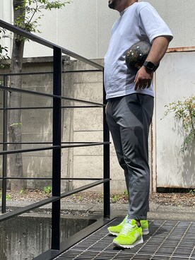 「ネオンイエロー」｜アトランティックスターズさん（メンズ・173cm）の夏コーディネート
