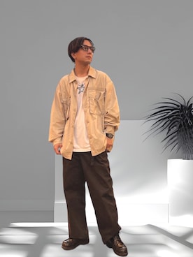 「GUコーデ」｜「アイテム（モカシン/デッキシューズ）」を使った、8manさん（メンズ・169cm）の春コーディネート
