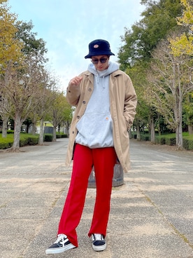 「carhartt」｜「アイテム（マウンテンパーカー）」を使った、8manさん（メンズ・169cm）の秋コーディネート