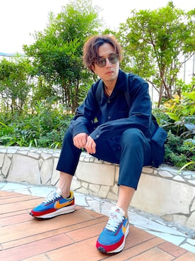 「DEVICE（デバイス）のアイテム（ベスト）」を使った、8manさん（メンズ・169cm）の秋コーディネート