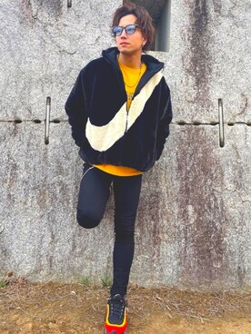 「ファー」｜「アイテム（その他アウター）」を使った、8manさん（メンズ・169cm）の冬コーディネート