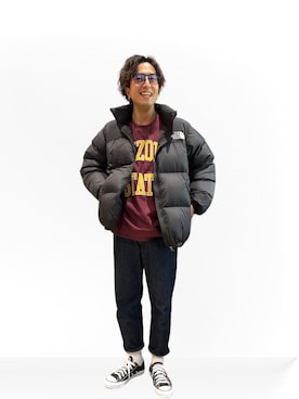 「BACK NUMBER（バックナンバー）のアイテム（スウェット）」を使った、8manさん（メンズ・169cm）の冬コーディネート