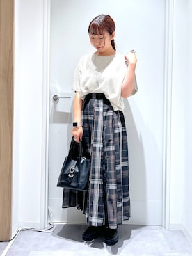 「アイテム（ショルダーバッグ）」を使った、manayan0602さん（レディース・158cm・30代）の夏コーディネート