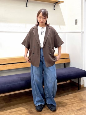 「GLOBAL WORK（グローバルワーク）のアイテム（ジャケット/アウター）」を使った、manayan0602さん（レディース・160cm）の春コーディネート