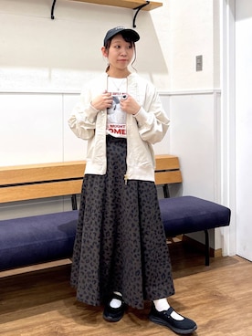 「GLOBAL WORK（グローバルワーク）のアイテム（ブルゾン）」を使った、manayan0602さん（レディース・160cm）の春コーディネート