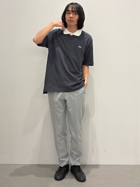 「LACOSTE（ラコステ）のアイテム」を使った、midnaitoさん（メンズ・174cm）の夏コーディネート