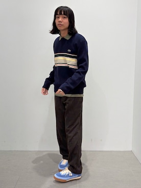 「LACOSTE（ラコステ）のアイテム」を使った、midnaitoさん（メンズ・174cm）の秋コーディネート
