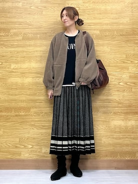 「アイテム（ブルゾン）」を使った、もすさん（レディース・170cm）の秋コーディネート