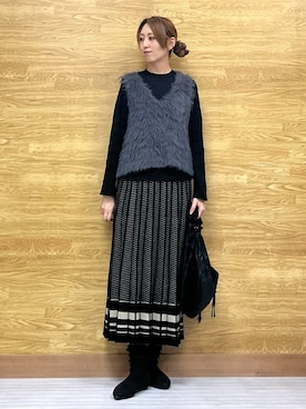 「アイテム（その他トップス）」を使った、もすさん（レディース・170cm）の冬コーディネート