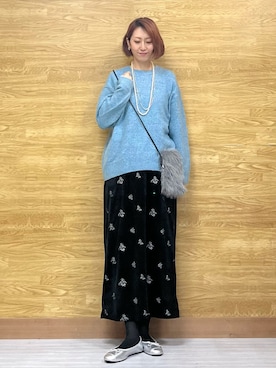 「Cutie Blonde（キューティーブロンド）のアイテム」を使った、もすさん（レディース・170cm）の冬コーディネート