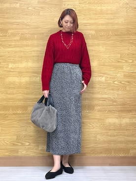 「Cutie Blonde（キューティーブロンド）のアイテム」を使った、もすさん（レディース・170cm）の冬コーディネート