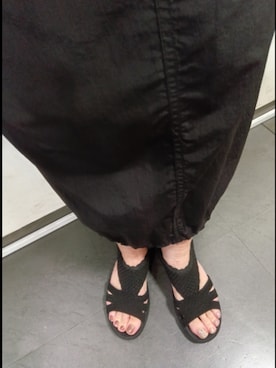 「SKECHERS（スケッチャーズ）の【SKECHERS】スケッチャーズ SLIP-INS:PARALLEL LITE - SUMMER INVITE（スリップインズ：パラレル ライト - サマー インバイト）120012（サンダル、ブラック系）」を使った、parade豊洲さん（レディース・161cm）の春コーディネート
