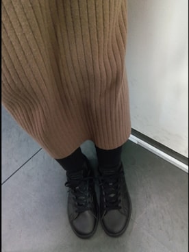 「adidas（アディダス）の【adidas】アディダス GRANDCOURT 3.0J（グランドコート 3.0J）（Sneakers、ブラック系）」を使った、parade豊洲さん（レディース・161cm）の冬コーディネート