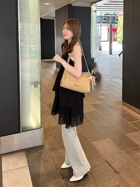「Chico（チコ）のアイテム（デニムパンツ）」を使った、Itsuさん（レディース・163cm）の夏コーディネート