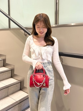 「アイテム（ボストンバッグ）」を使った、Itsuさん（レディース・163cm・20代）の夏コーディネート