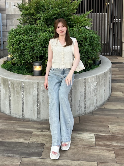 CHICO ワイドデニムパンツ Lサイズ Chico（チコ）の「【5色展開】ルーズワイドデニム（デニムパンツ